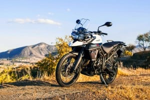 Triumph Tiger 800 XC white mountaintop