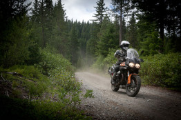 Moto Guzzi Stelvio rider at the Touratech Rally