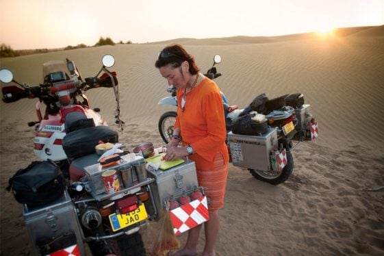 Cooking Hacks: Lisa Thomas prepares a meal on the road.