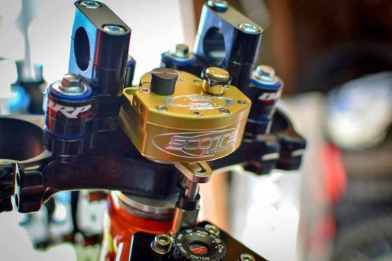 KTM 690 Enduro Bike Build BRP Sub Mount/Scott’s Steering Stabilizer