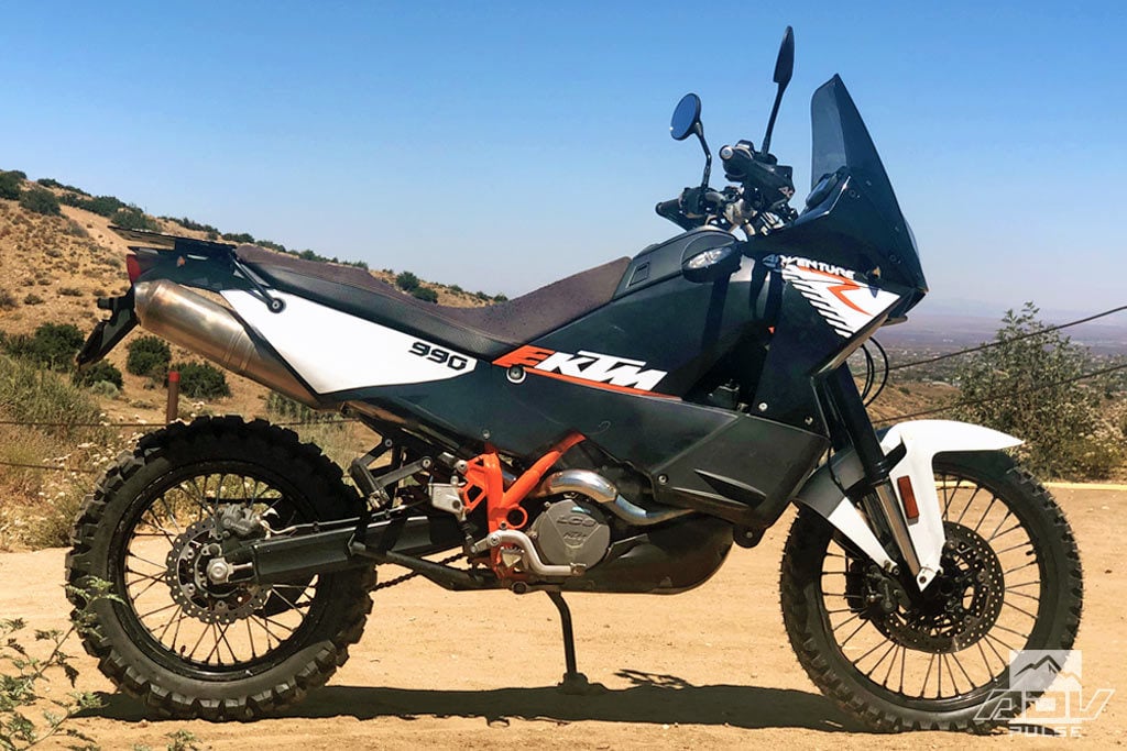 KTM 990 Adventure R with stock wheels