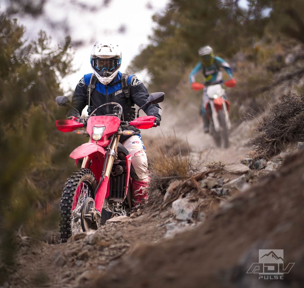 Cerro Gordo trail on adventure motorcycles