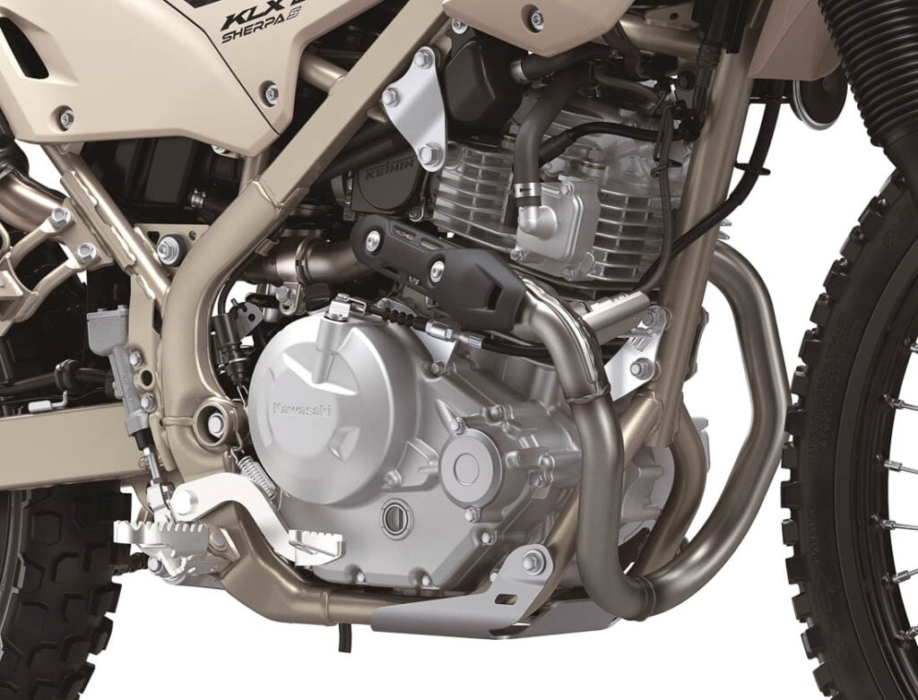 2026 KLX 230 Sherpa S and KLX230 DF Dual Sport motorcycles