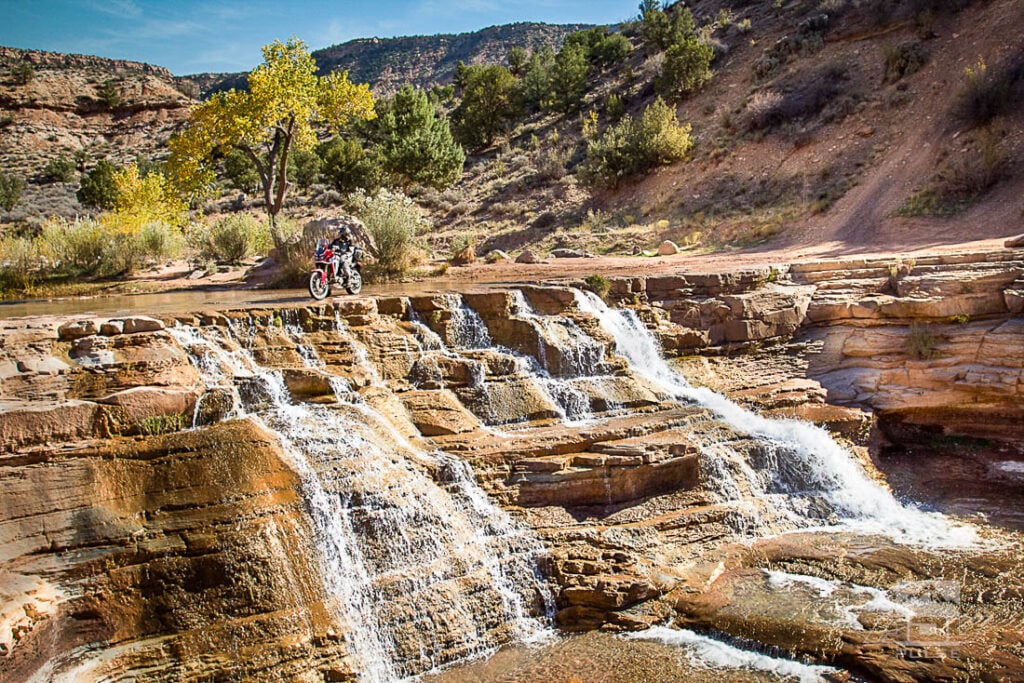 Riding to Toquerville Falls Utah
