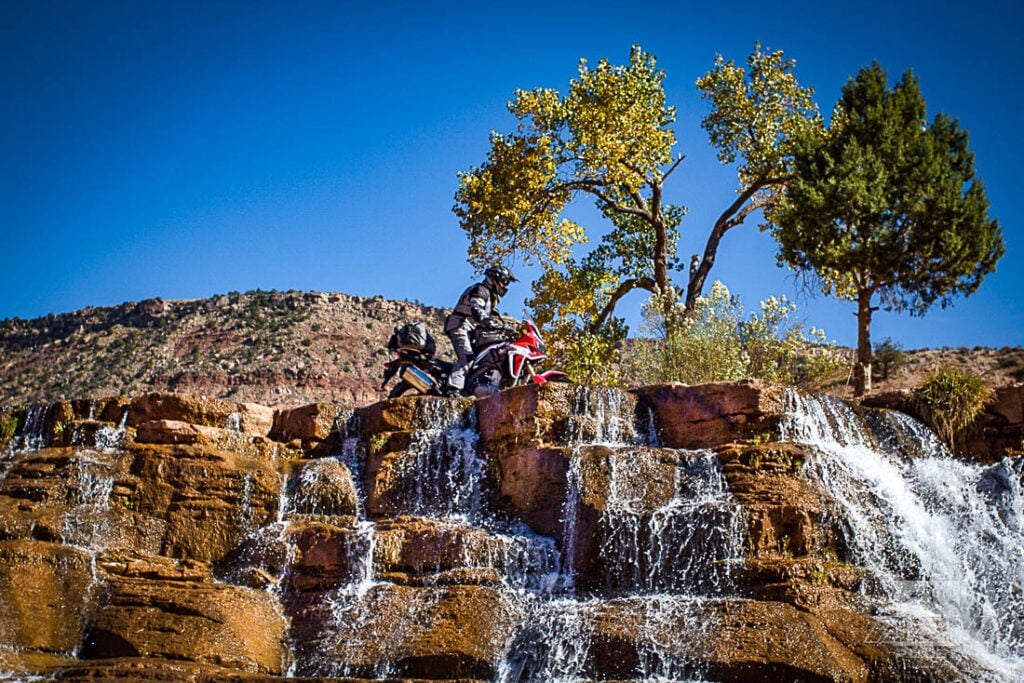 Riding to Toquerville Falls Utah
