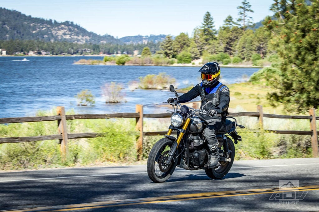 Riding around Big Bear Lake