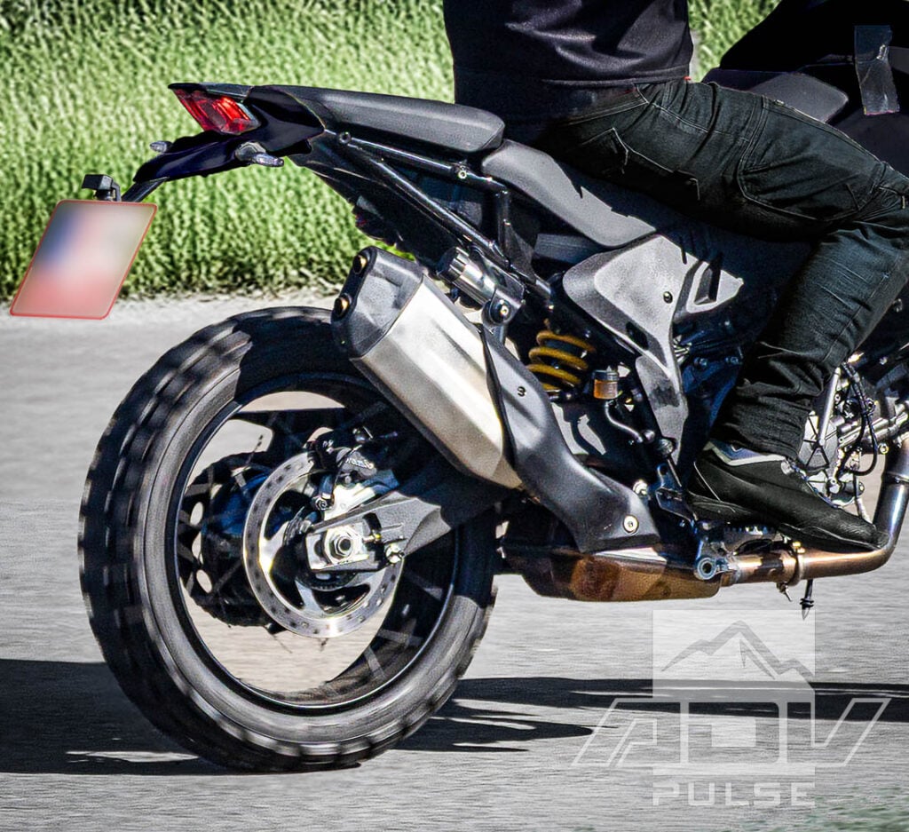 Ducati DesertX V2 adventure motorcycle spied