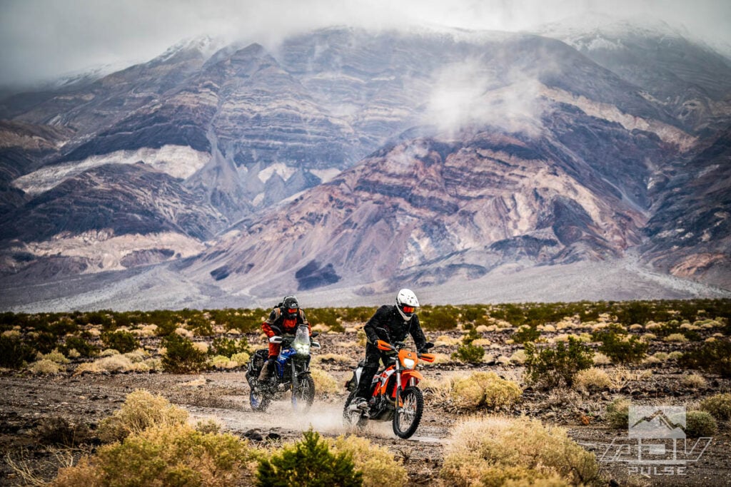 Riding Death Valley in the rain