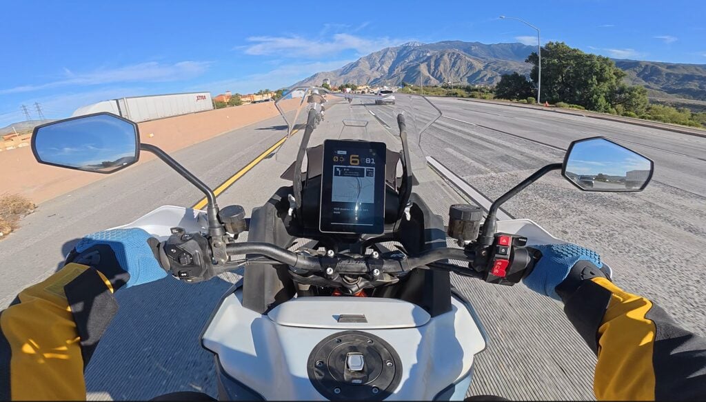 KTM 1390 Super Adventure R on the highway