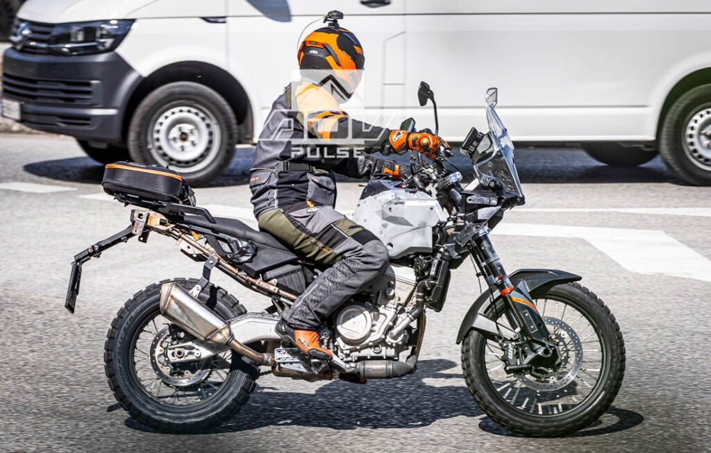 KTM 490 adventure motorcycle spied