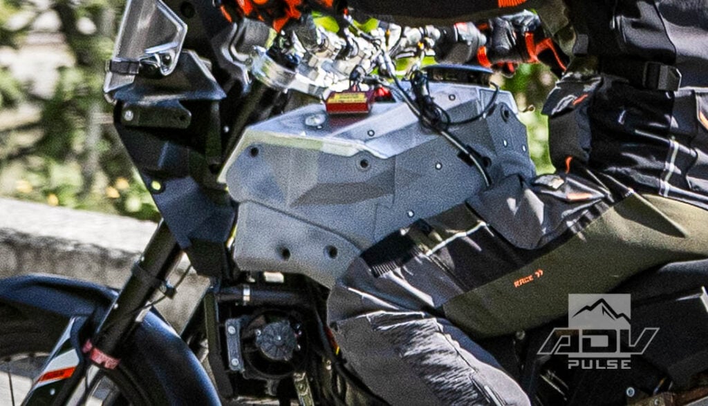KTM 490 adventure motorcycle spied