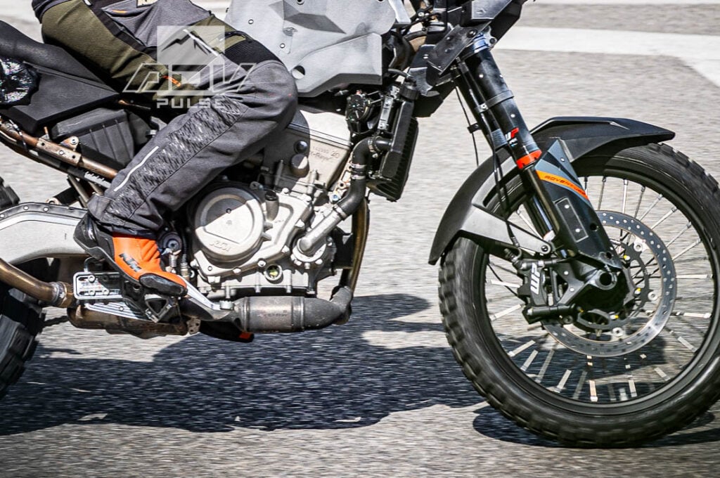 KTM 490 adventure motorcycle spied