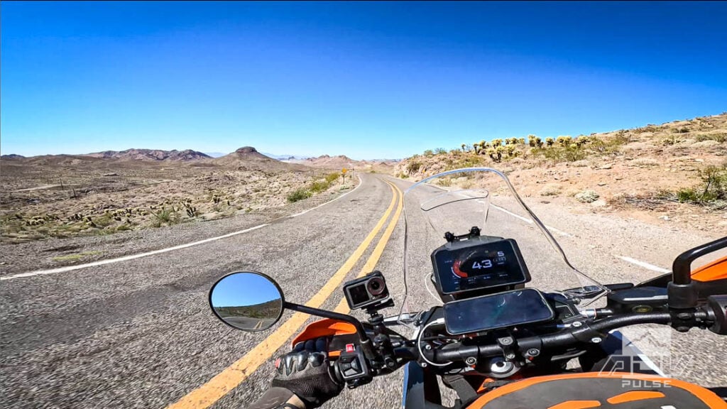 Riding the KTM 390 Adventure R on Oatman Road, AZ