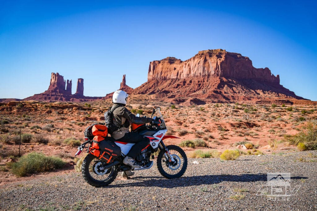KTM 390 Adventure R exploring Monument Valley