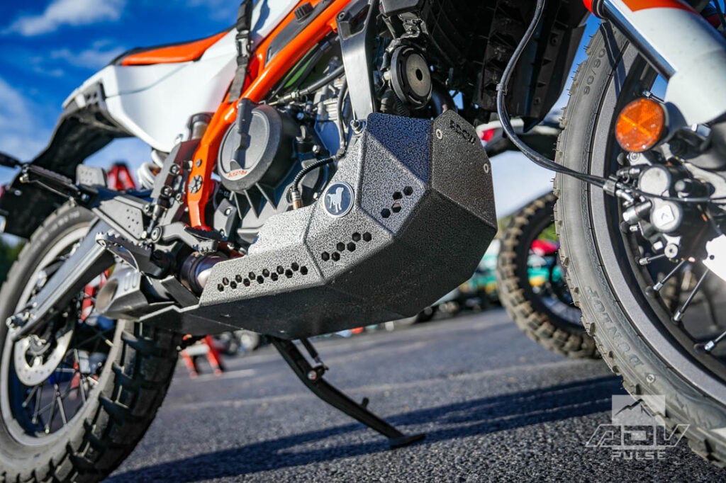KTM 390 Adventure R with Black Dog Skid Plate
