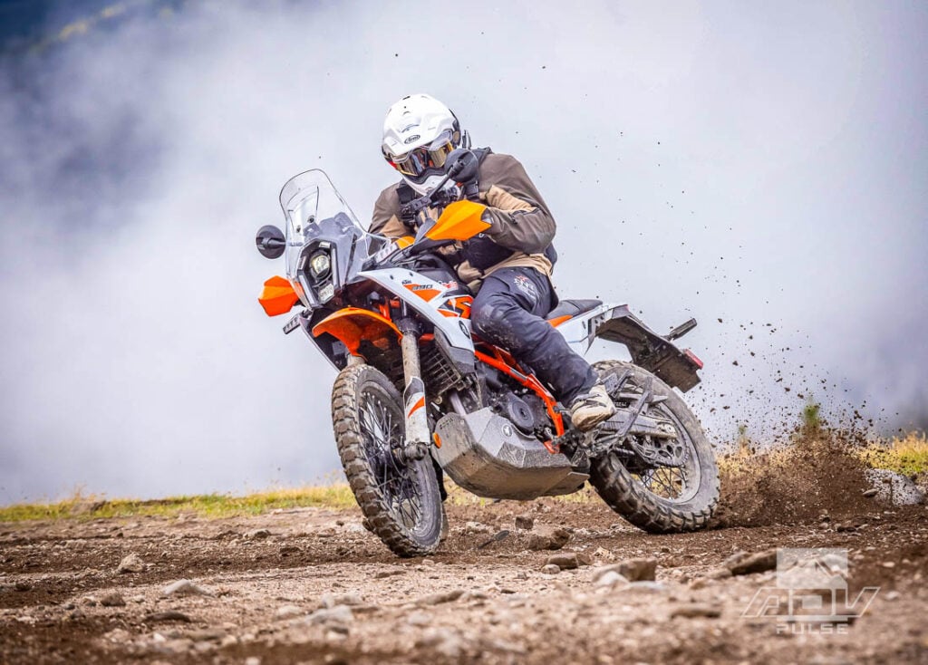KTM 390 Adventure R dirt testing