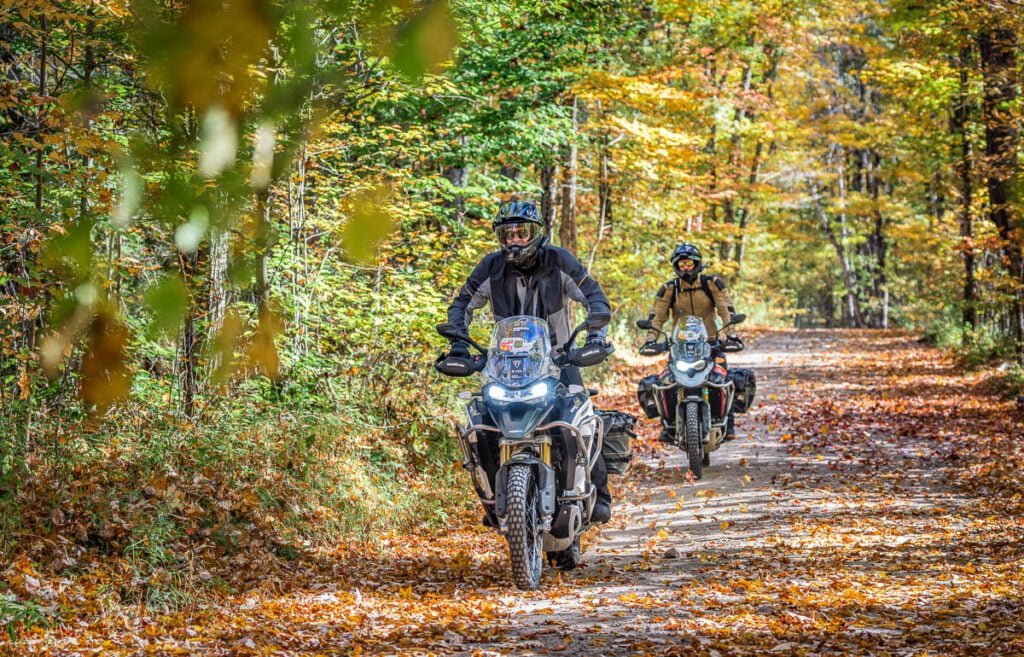 Adventure motorcycle route in upstate new york Adirondacks