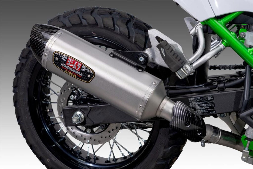 Kawasaki KLE500 exhaust slip on and other upgrades