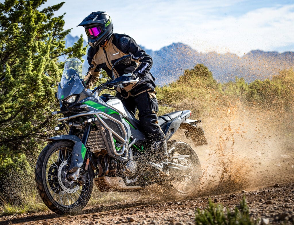 More powerful Kawasaki KLE 650 adventure motorcycle