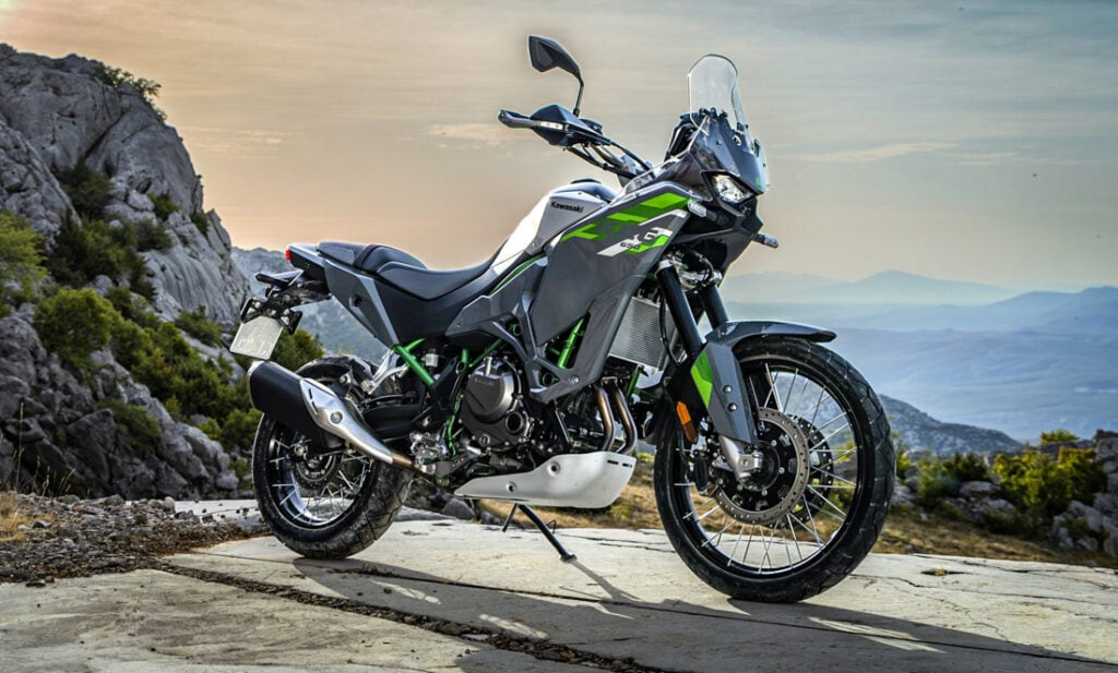 More powerful Kawasaki KLE 650 adventure motorcycle